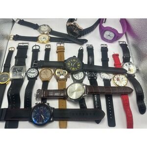 Mixed Brands Mens Watches Lot Of 17 For Parts Or Repair J3